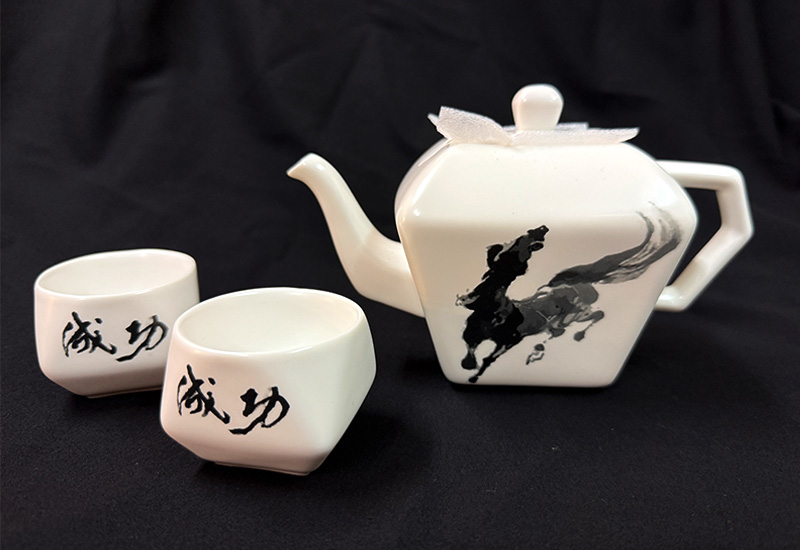 H6-馬到成功天燈茶具組(一壺二杯)